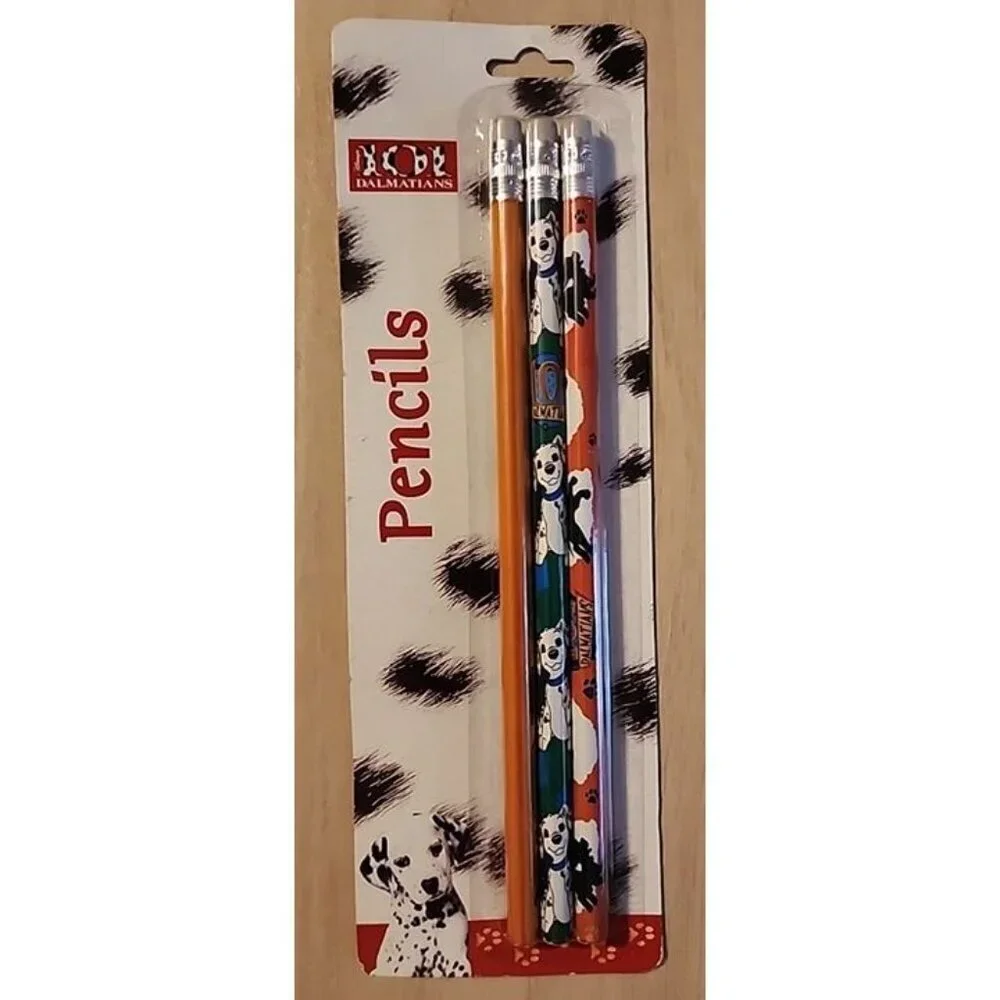 Disney 101 Dalmatians Vintage 90s 3 Pack Pencils - Sealed 40024 Impact Inc.